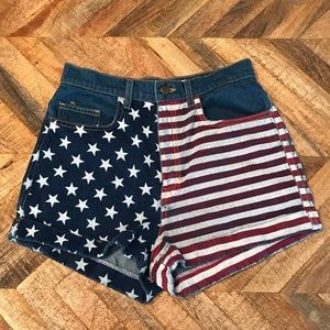 American Flag painted Jean short